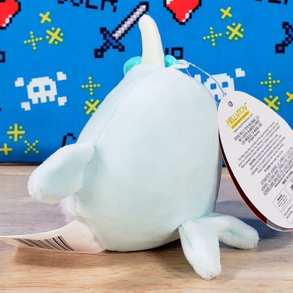 Squishmallow Niema the Narwhal 3.5" Clip UltraSoft Valentine's Day Plush Toy NWT - Picture 5 of 12